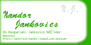 nandor jankovics business card